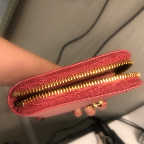 Prada Pink Saffiano Zip Around Wallet - Picture 12 of 12